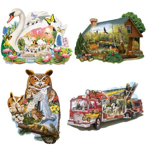 bits and pieces puzzles 300|shaped puzzles large 300 500pcs.